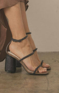 Oasis Society - Women's Studded Raffia Heel