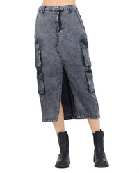 Vintage Havana - Split Front Midi Skirt