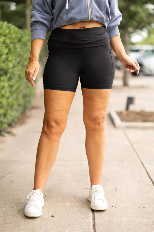 Julia Rose - The Taylor Fold-Over Biker 5" Shorts