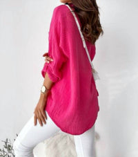Yuka - Long Sleeve Oversize Button Down Shirt