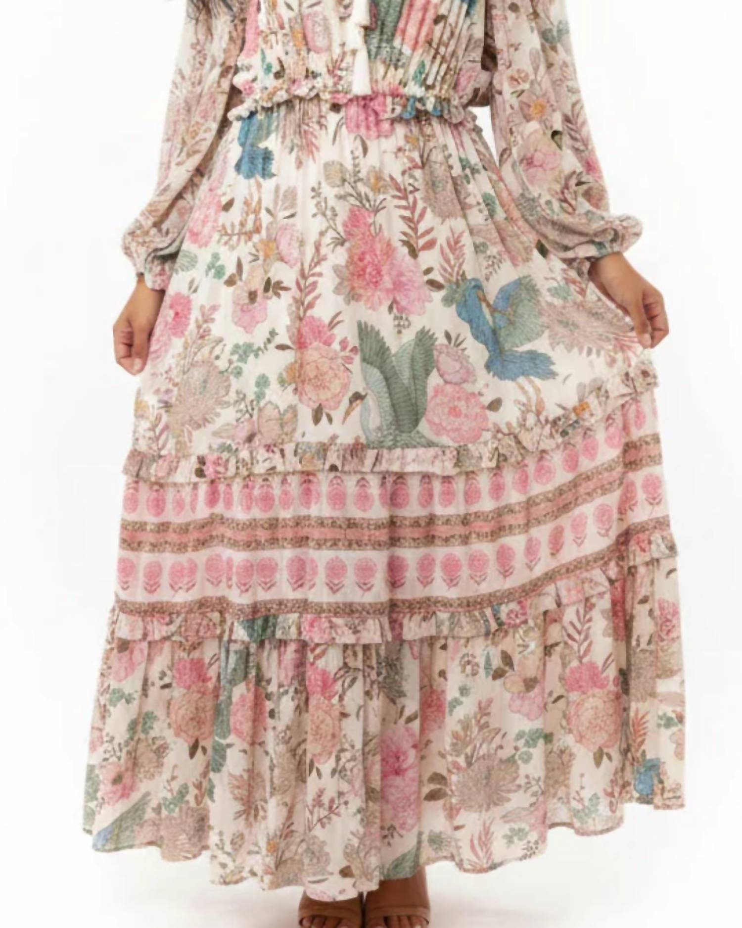 Strawberry Paris - Bordeaux Heron Maxi Dress
