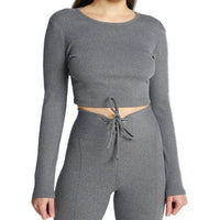 Year Of Ours - Ribbed Crop Long Sleeve Top