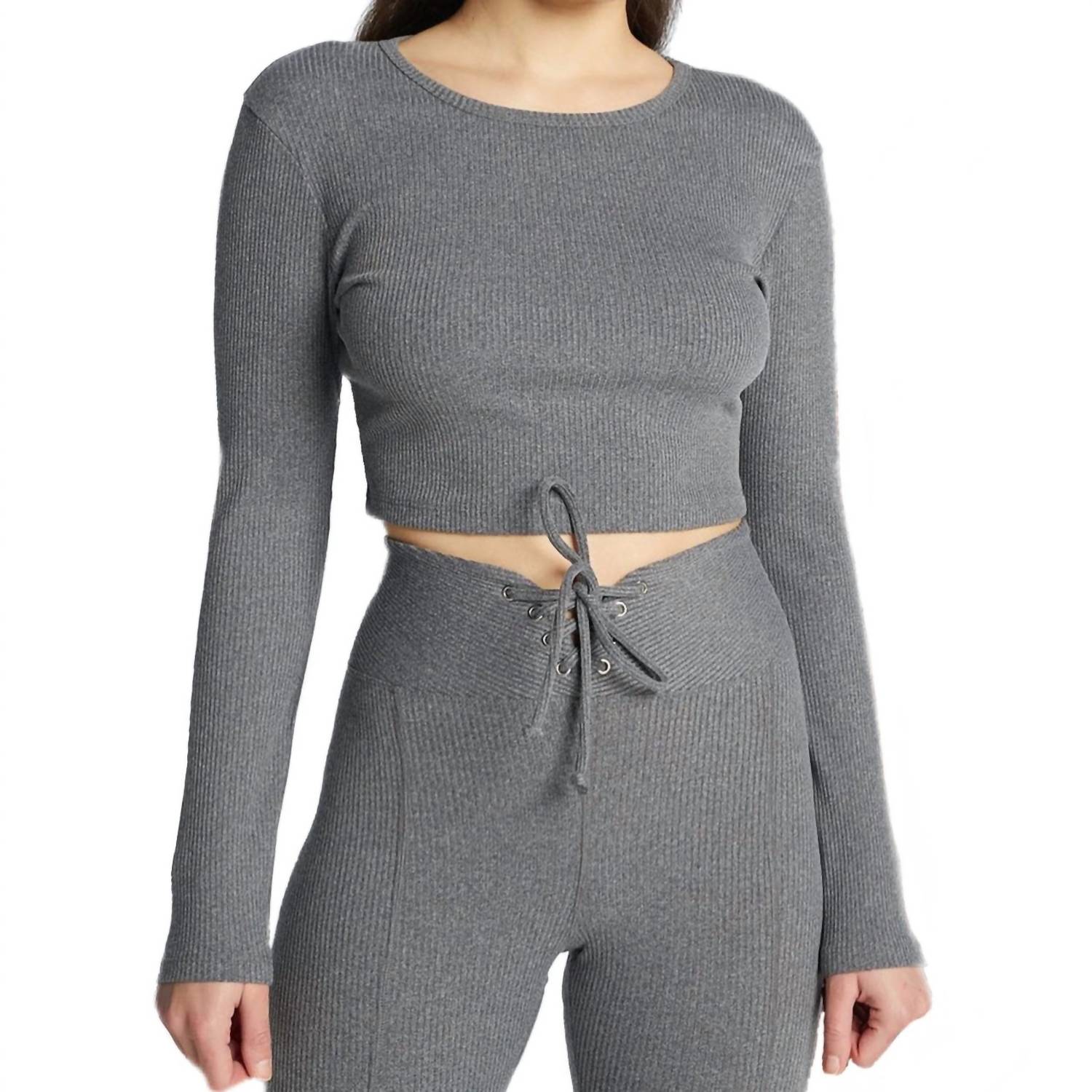Year Of Ours - Ribbed Crop Long Sleeve Top