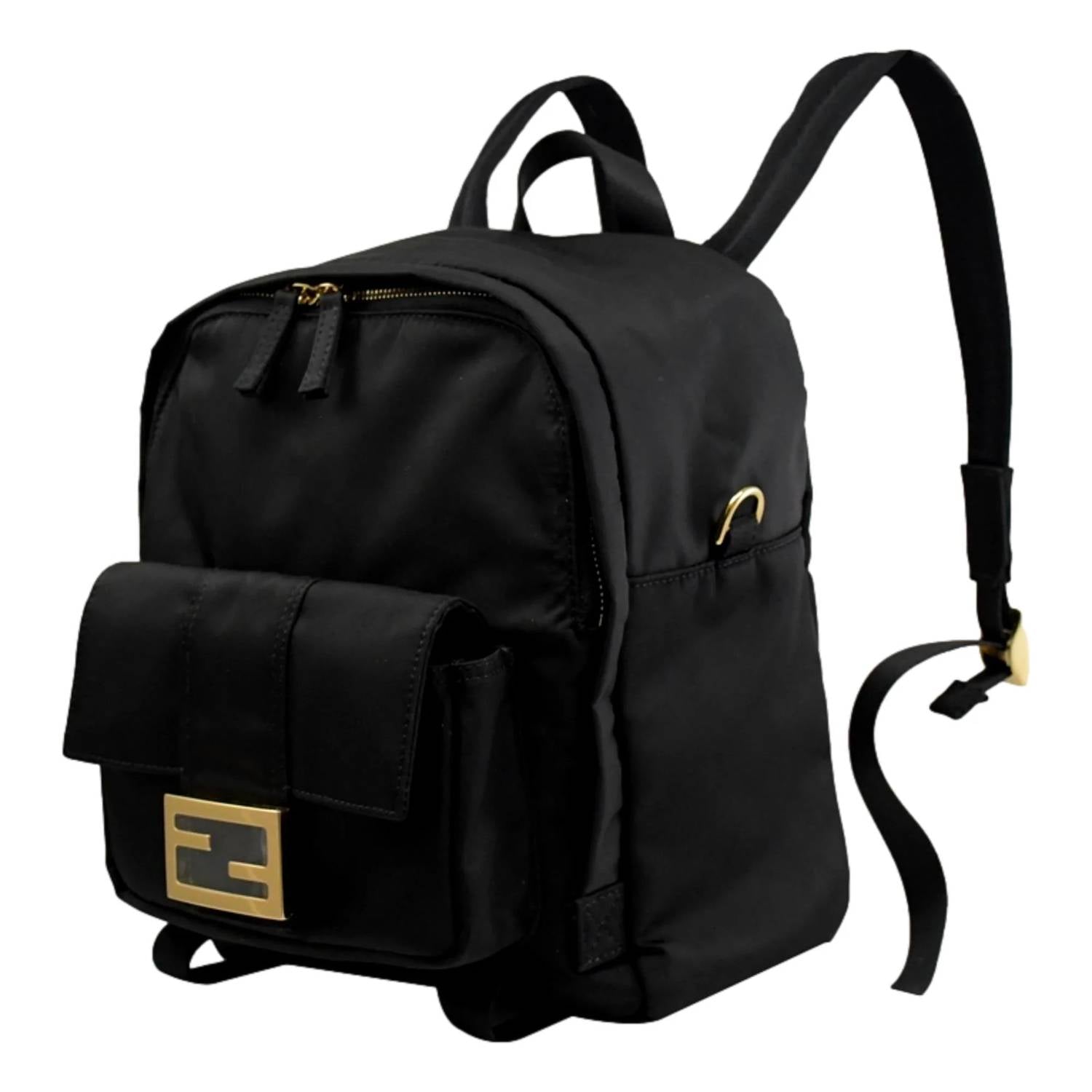 Fendi - Women's Nylon Baguette Small Backpack