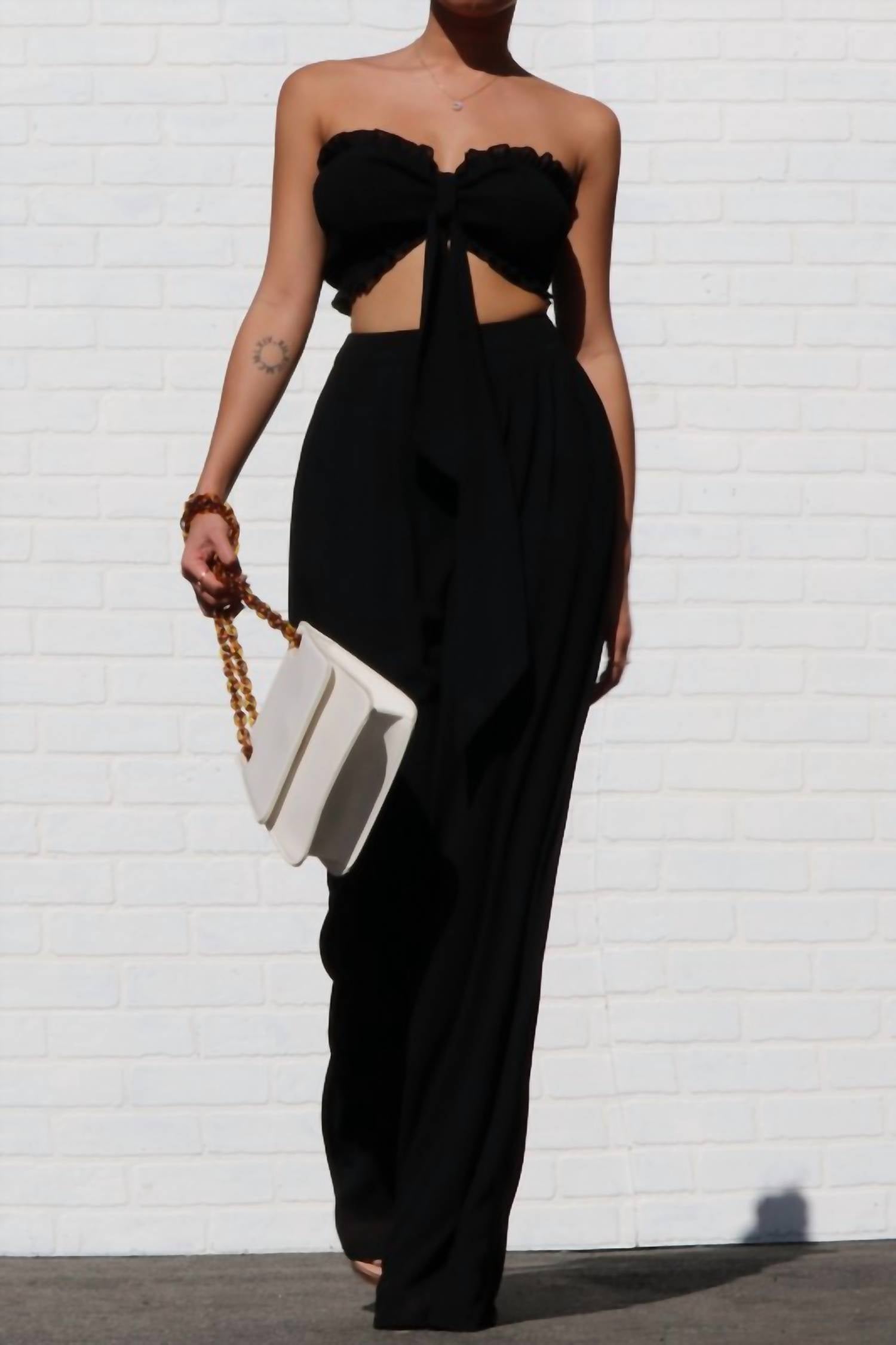 Dress Day - Alana Strapless Top And Pants Set