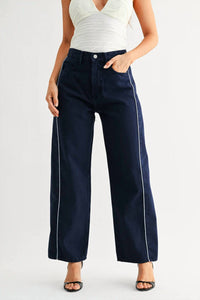 Just Black Denim - Twist Seam Barrel Jeans