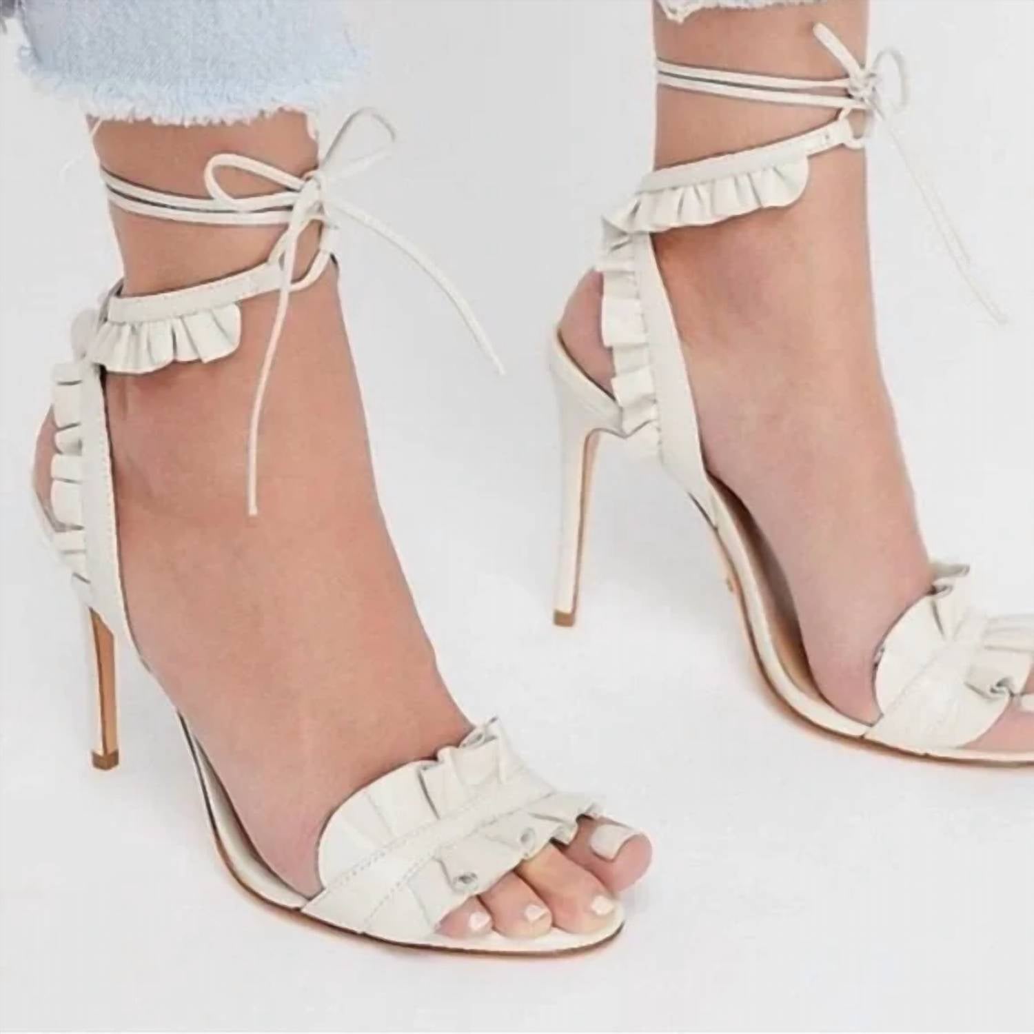 Schutz - Women's Heel Sandal With Ruffle