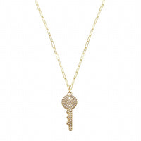 Adriana Pappas - Women's Crystal Key Necklace