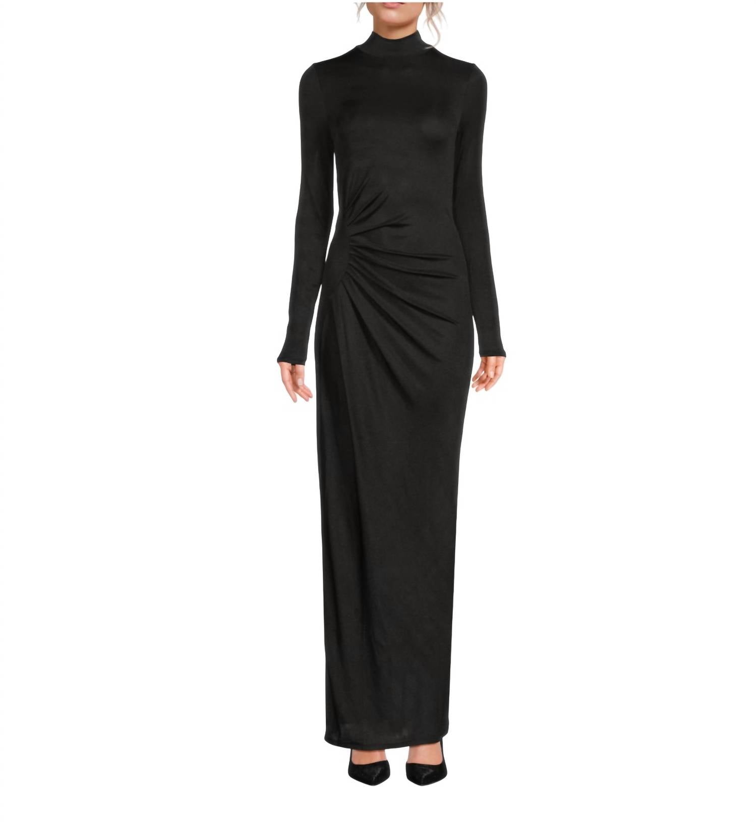 Rag & Bone - Agnes Ruched A-line Turtleneck Maxi Dress