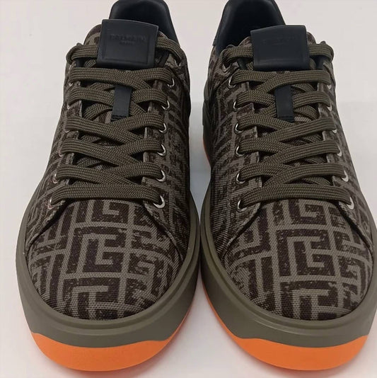 Balmain - Men's Monogram Jacquard B Court Low Top Sneakers