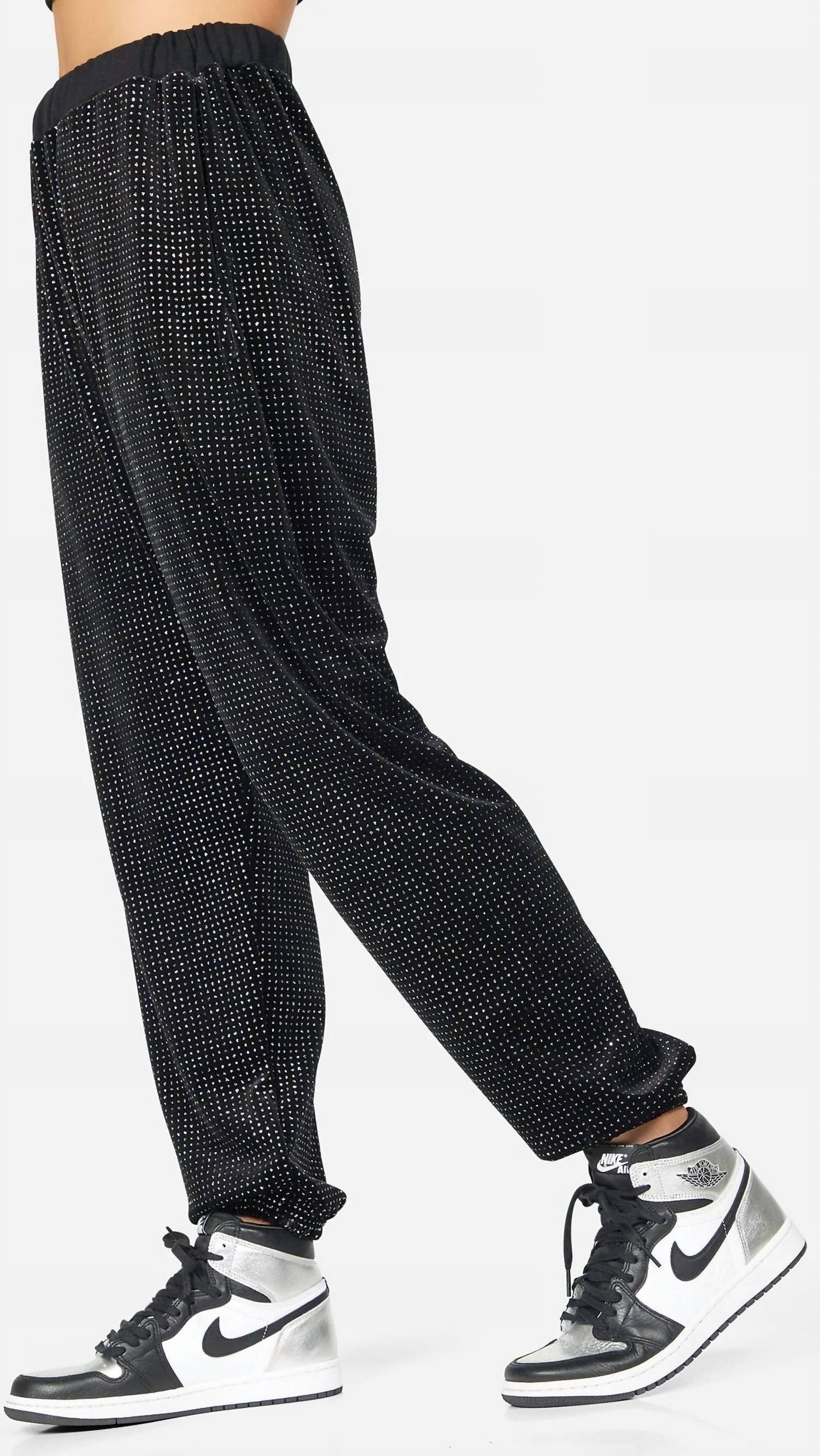 Michael Lauren - Zane Rainbow Glitter Velour Sweatpants