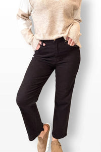 Risen - Tummy Control High Rise Cropped Straight Jeans