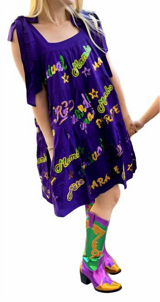 Mardi Gras Creations - Explosion Beads Sequin Mini Dress