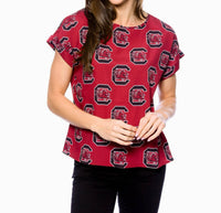 Stewart Simmons - Carolina Gamecocks Rolled Cuff Blouse