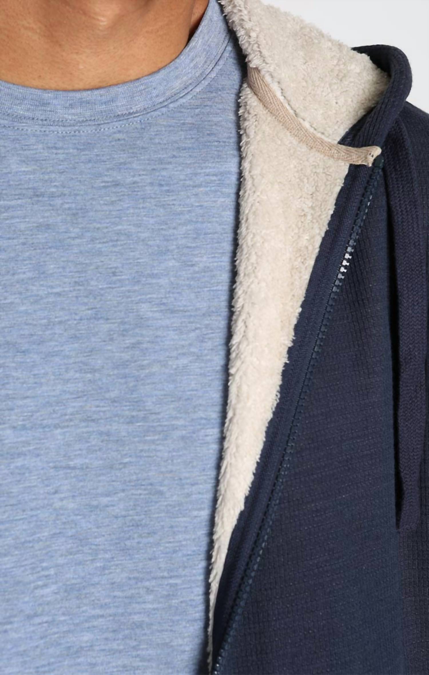 Jachs New York - Sherpa Lined Waffle Hoodie