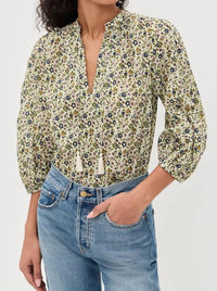 Cleobella Belle V Neck Blouse in eloisa floral - women's blouse