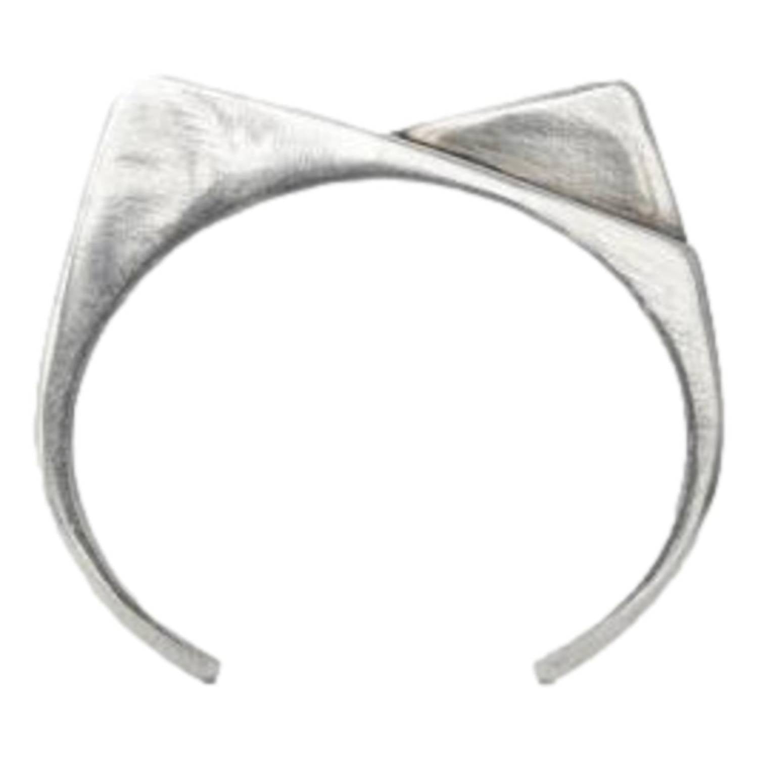 Saint Laurent - Women's Two Pentes Two-slope Oxidized Bracelet