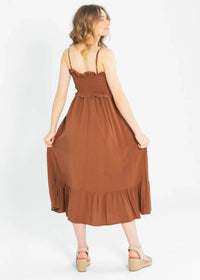 Mikarose - Ruffle Smocked Midi Dress