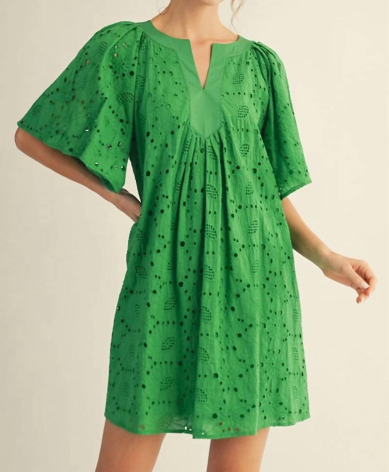 Jodifl - Kelly Eyelet Lace Mini Dress