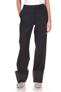 Marina Moscone - Straight Cuff Tailored Trouser Pants