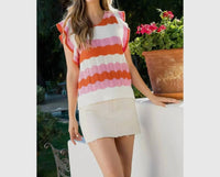Thml - Rib Knit Flutter Sleeve Top
