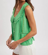 Wishlist - Callie Ruffle Collar Top