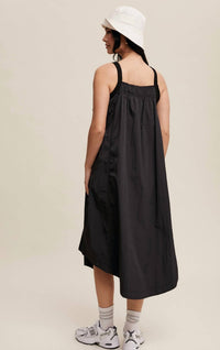 Listicle - Parachute Drawstring Midi Dress
