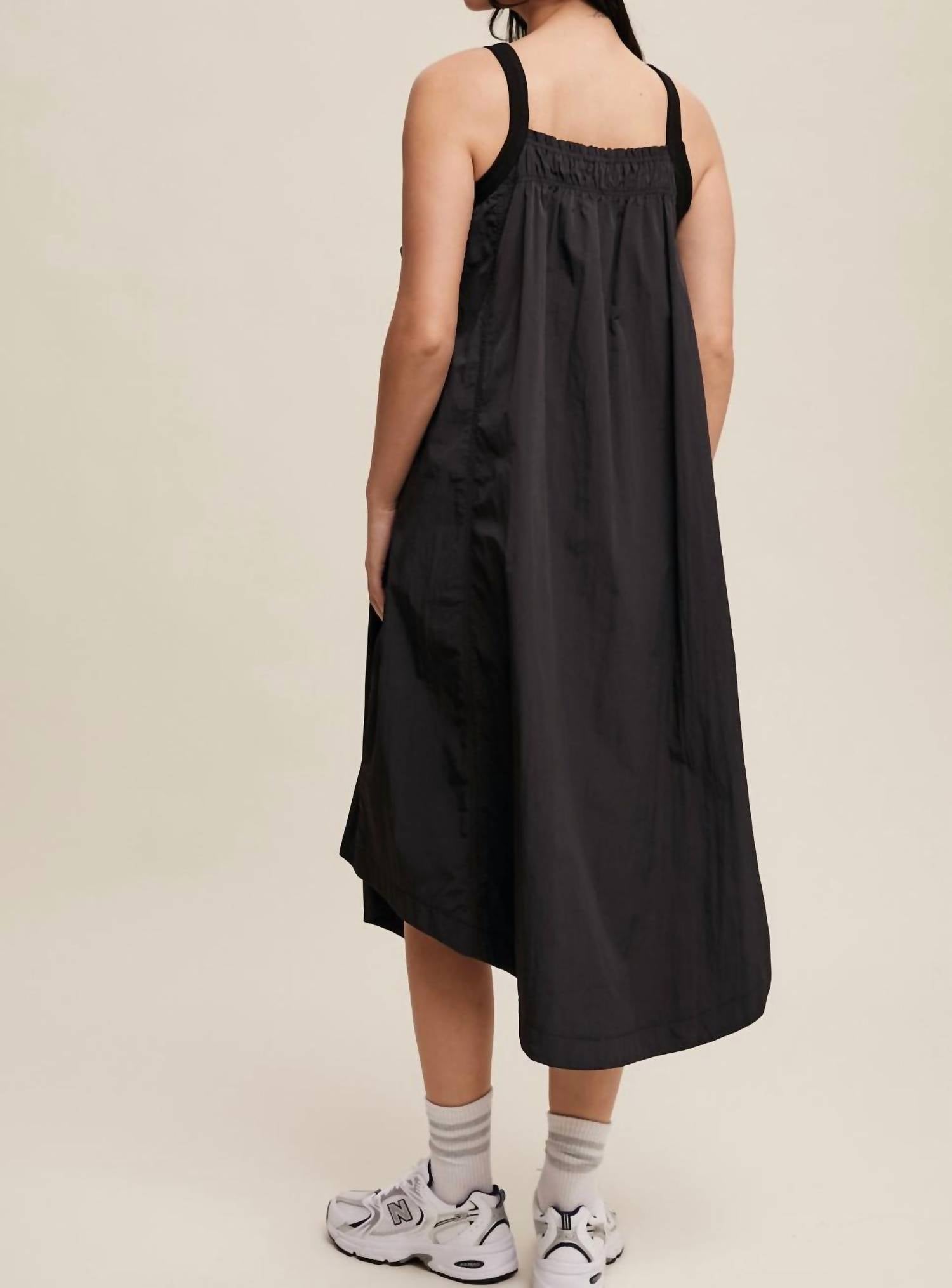Listicle - Parachute Drawstring Midi Dress
