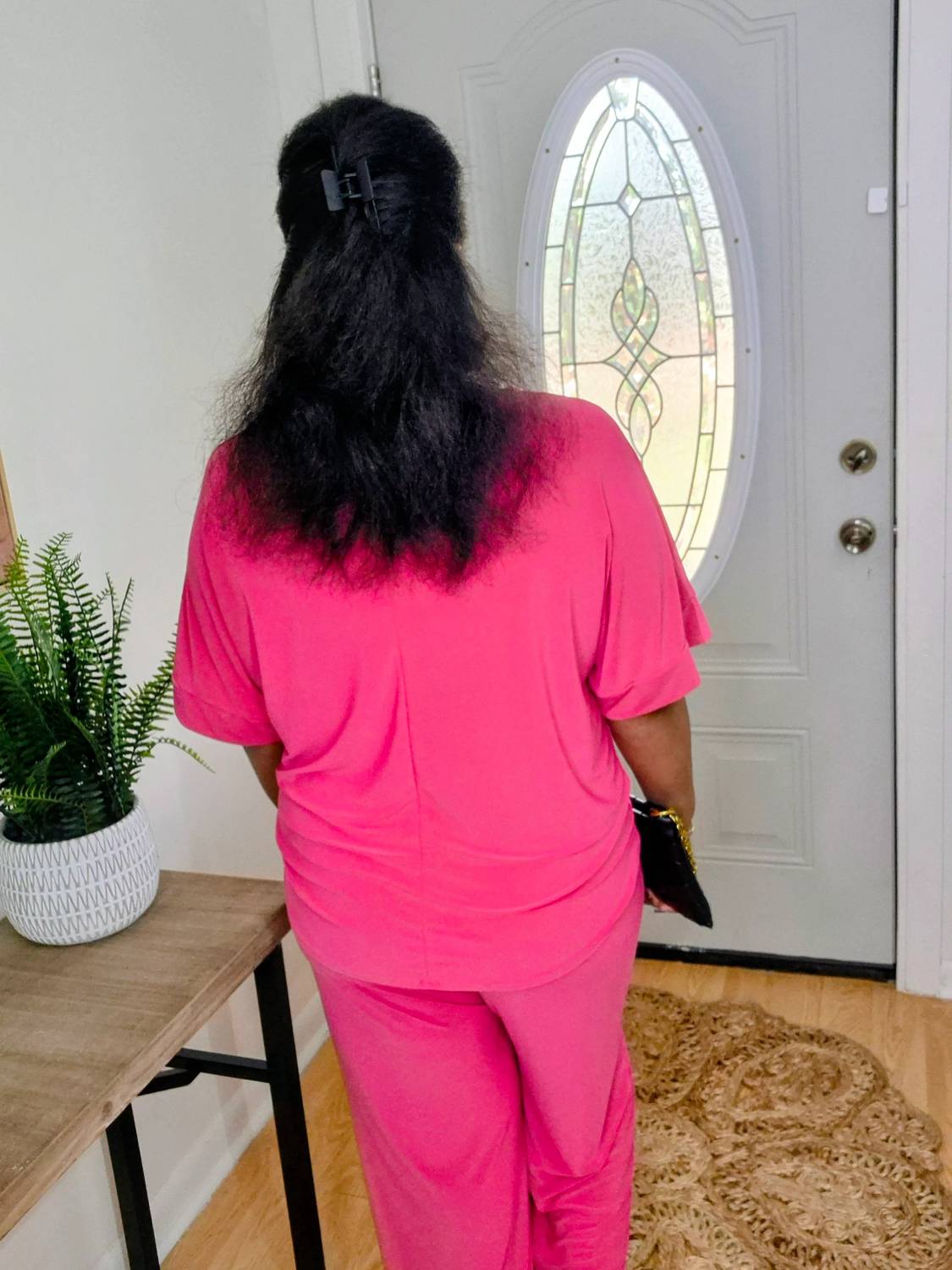 Dear Scarlett - V-neckline Tunic Top And Pant Travel Set
