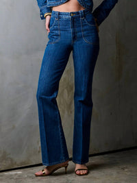 Hevron - Alana High Rise Slight Flare Jeans
