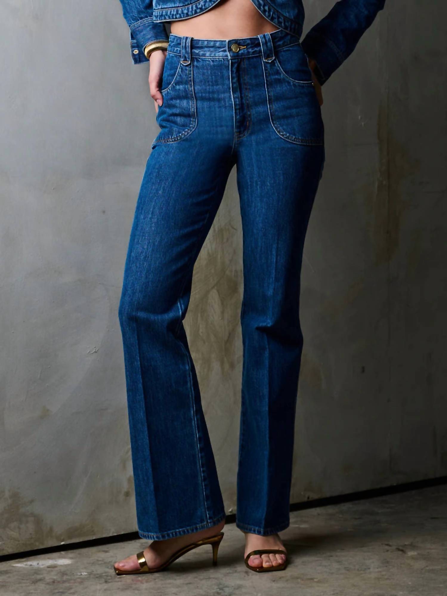 Hevron - Alana High Rise Slight Flare Jeans