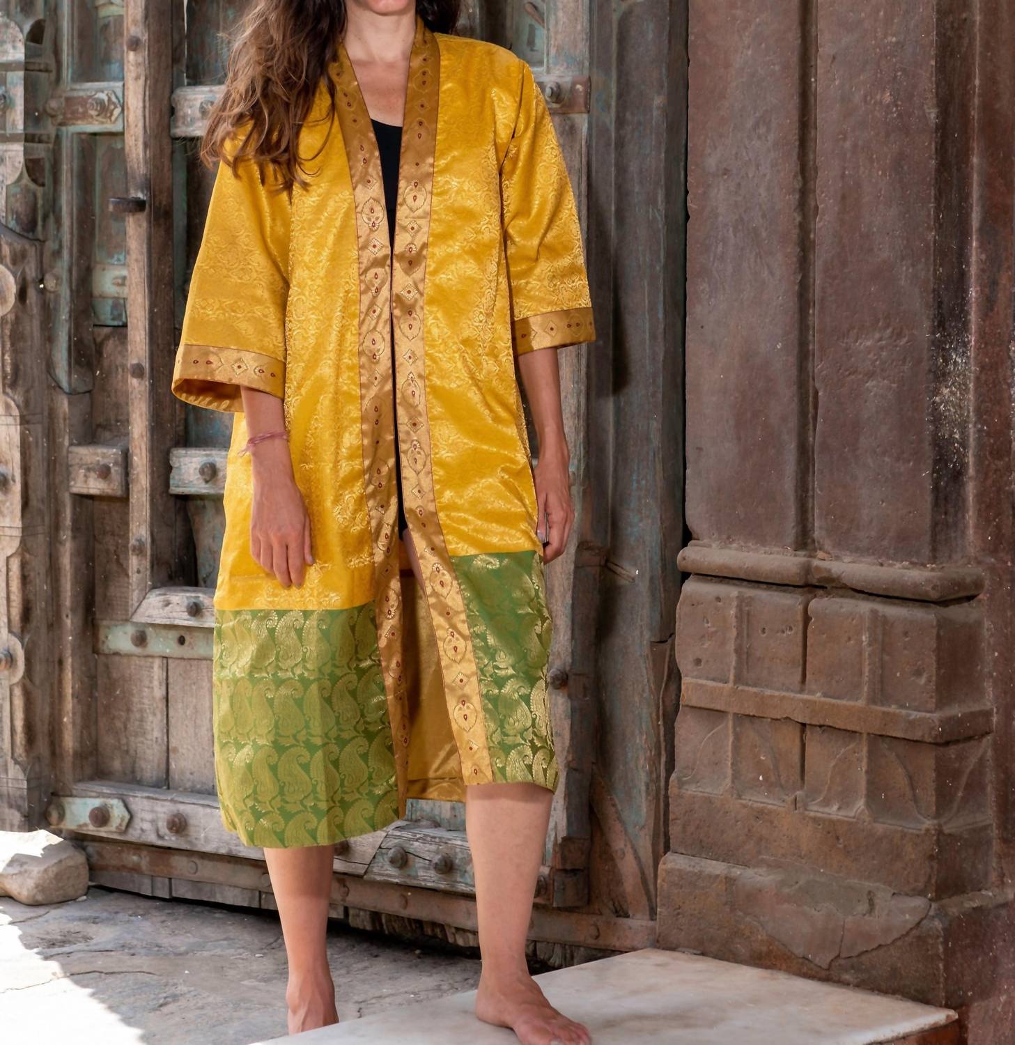 Standawt - Silk Saree One Size Kimono