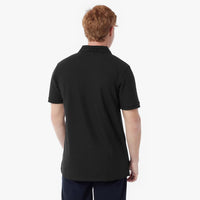 James Bark Regular Fit Polo Shirt With French Bulldog Logo in black - men's shirt - detail view