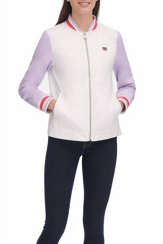 Levi'S - Color Block Poly Satin Retro Bomber Jacket