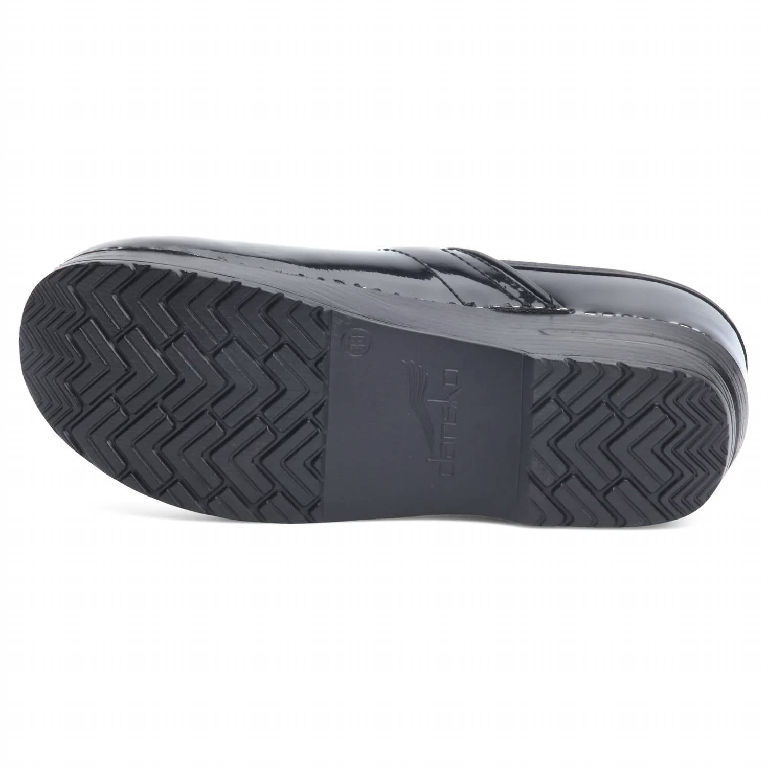dansko WOMEN'S PROFESSIONAL CLOG in black patent - women's shoe - alternate view