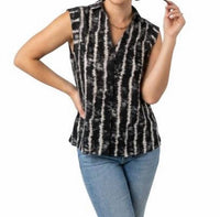 Apny - Ruffle Neck Tank Top