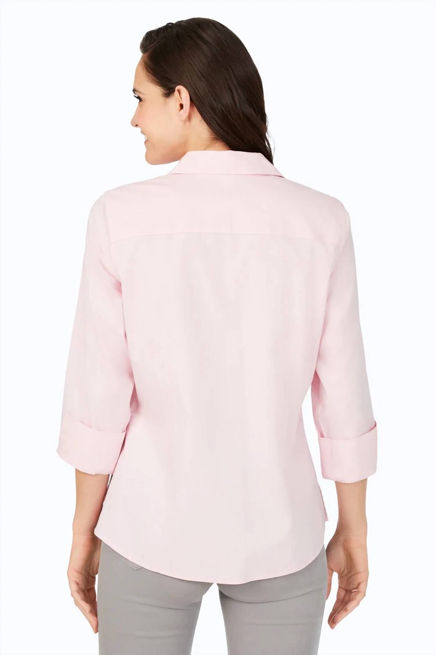 Foxcroft - TAYLOR 3/4 PINPOINT SHORT SLEEVE SHIRT