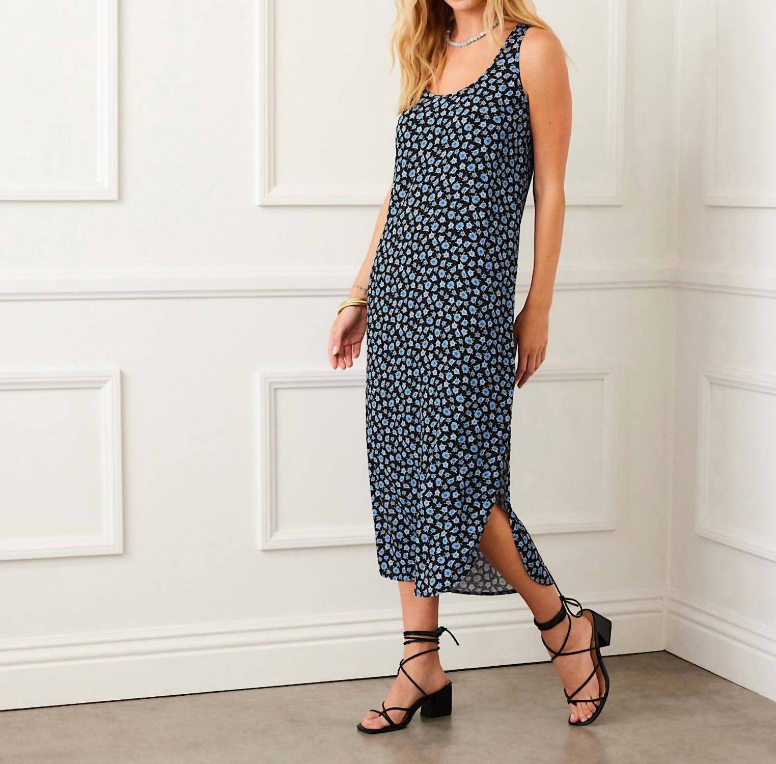 Karen Kane - Side-slit Tank Midi Dress