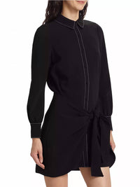 Cinq A Sept - Crepe Gaby Wrap Skirt Shirt Dress