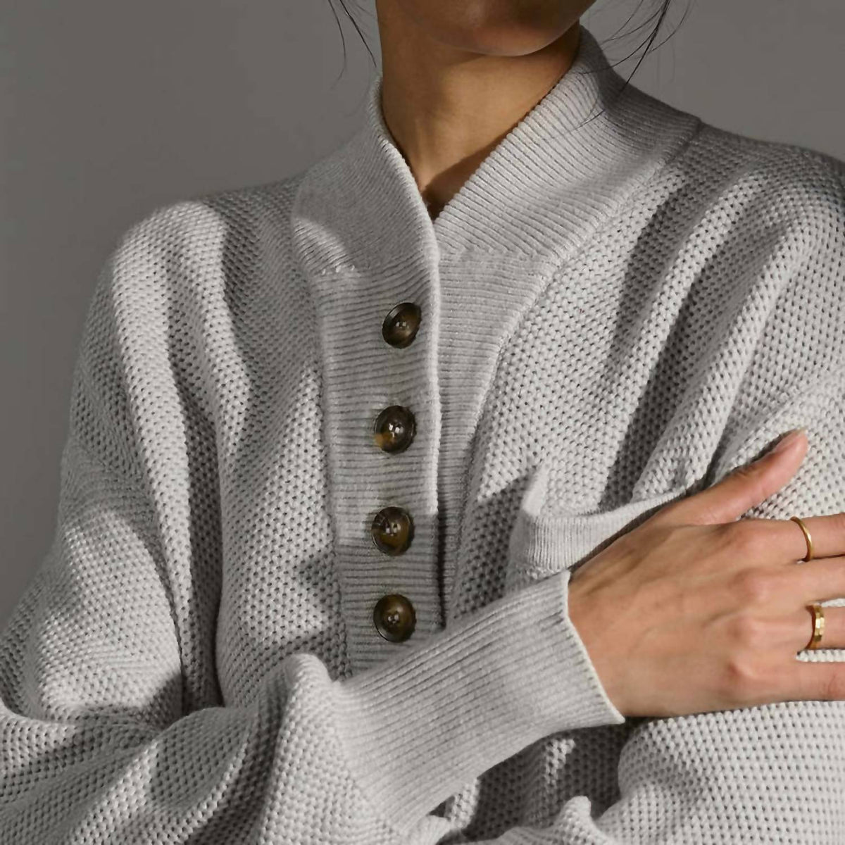 Lunya - Cozy Cotton Silk Pocket Henley Top