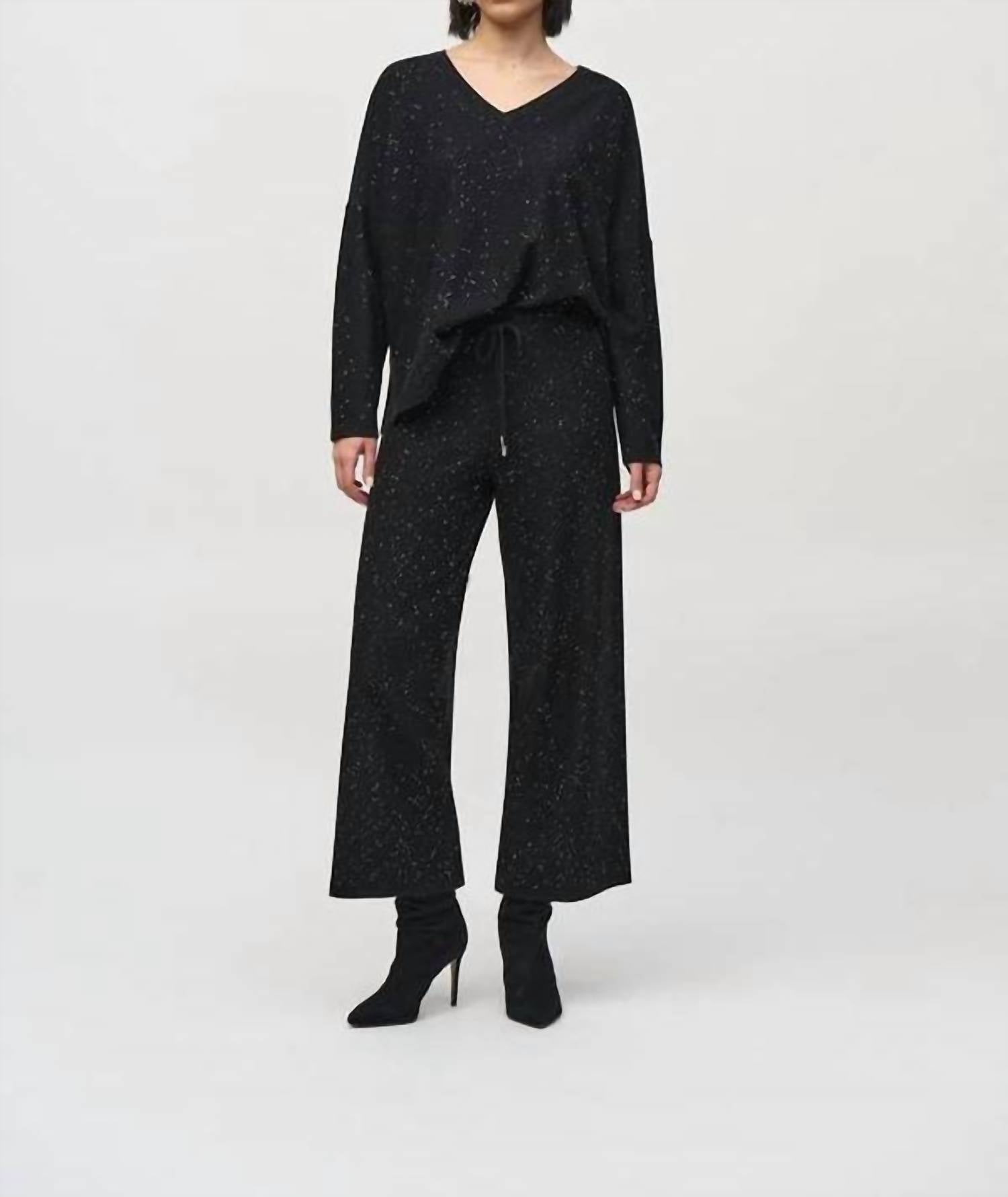 Joseph Ribkoff - Sequined Sweater Knit Boxy Top
