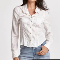 Dear John Denim - Uriah White Pearl Snap Shirt