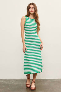 Mustard Seed - Celine Textured Wave Tie Back Dress