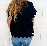 Bibi - Can Not Bear It Short Sleeve Sweater