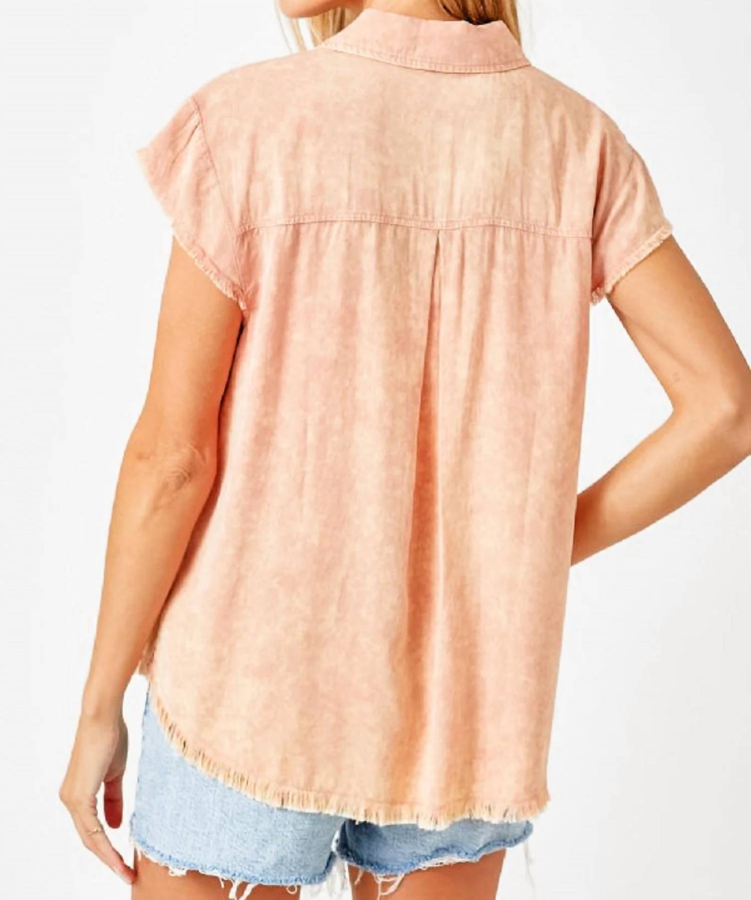 Mystree - Flutter Sleeve Shirt Top