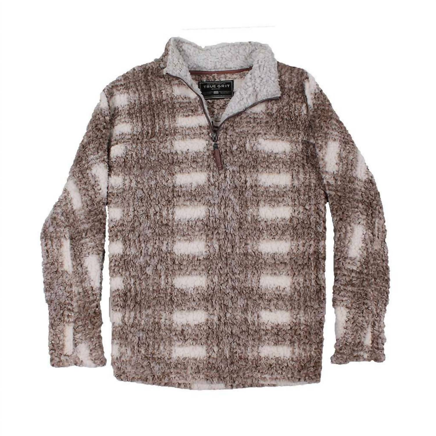 True Grit - Men's Big Plaid 1/4 Zip Pullover
