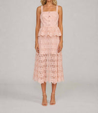 Lucy Paris - Rosalie Peplum Lace Dress