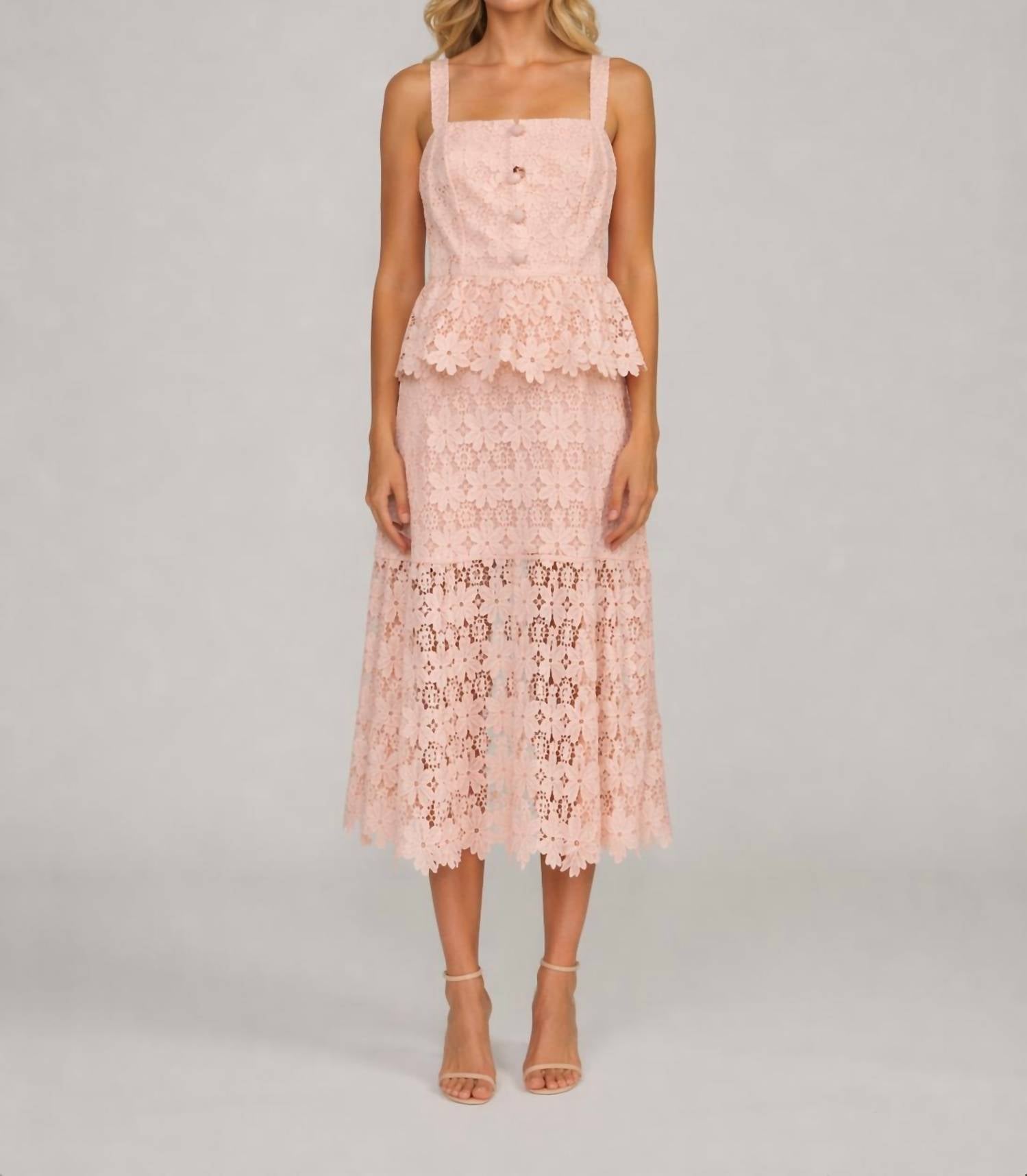 Lucy Paris - Rosalie Peplum Lace Dress
