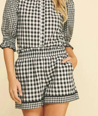 Pinch - Gingham Contrast Plaid Shorts