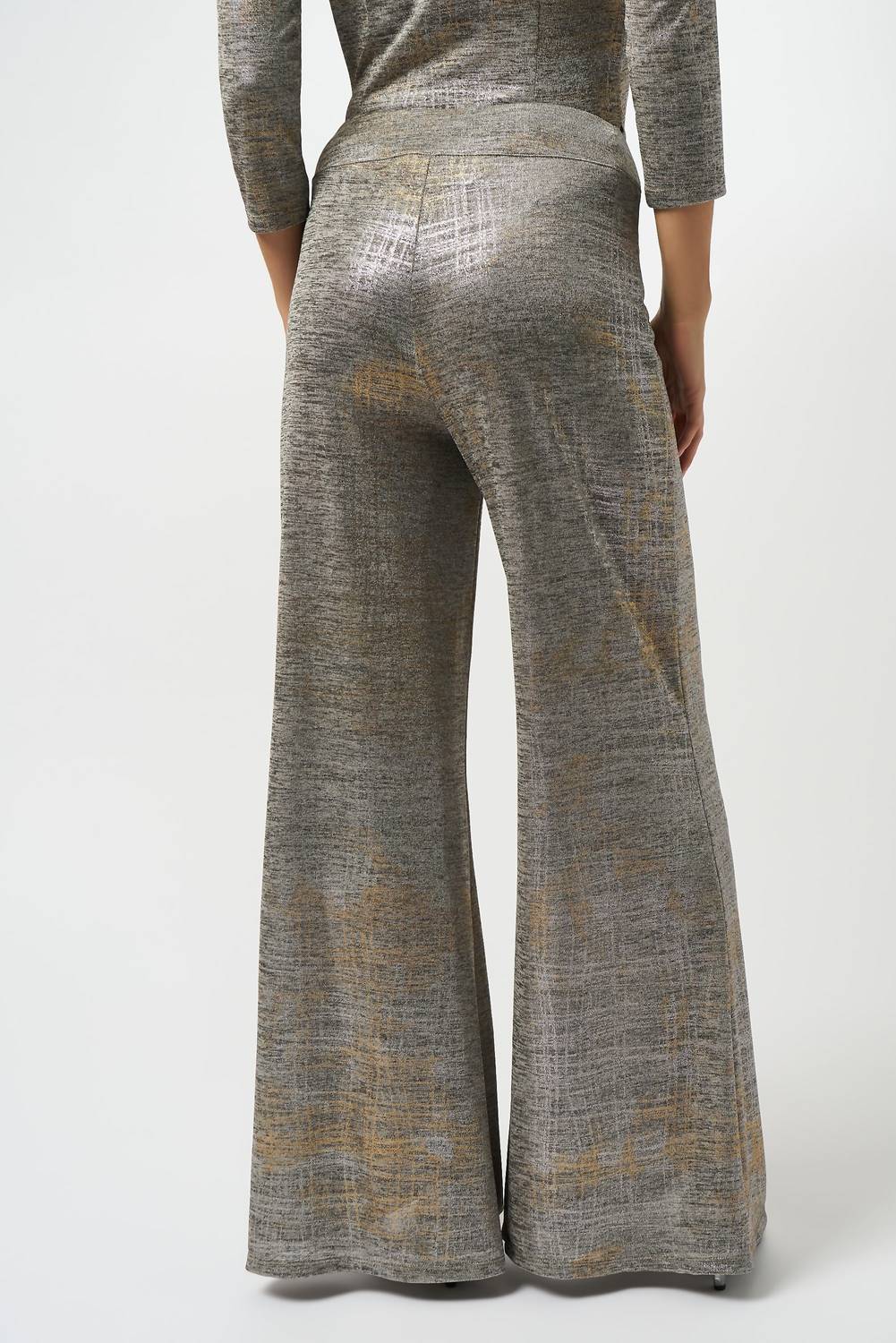 Joseph Ribkoff - Foiled High Waist Wide Leg Pants
